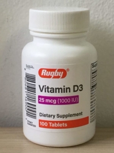 Vitamin D3, 1000 IU, 100 Tablets