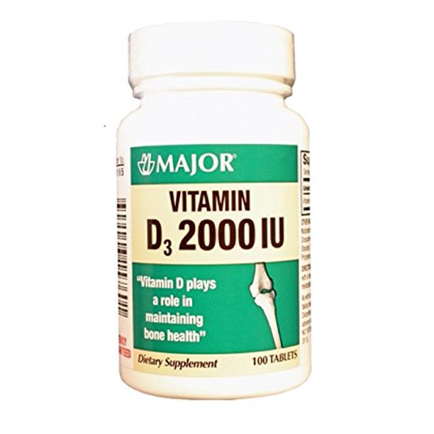 Vitamin D3, 2000 IU, 100TAB