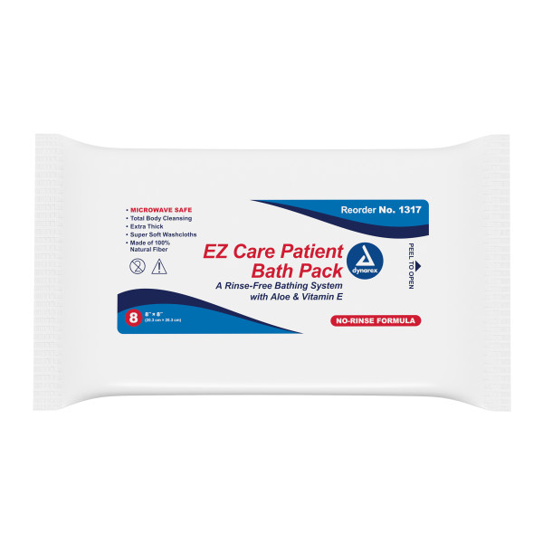 EZ Care Patient Bath Packs, 8″” x 8″” 8/Bx