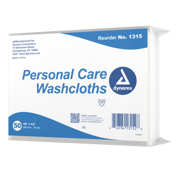 Personal Care Washcloths 10 x 13in 50ct/bag