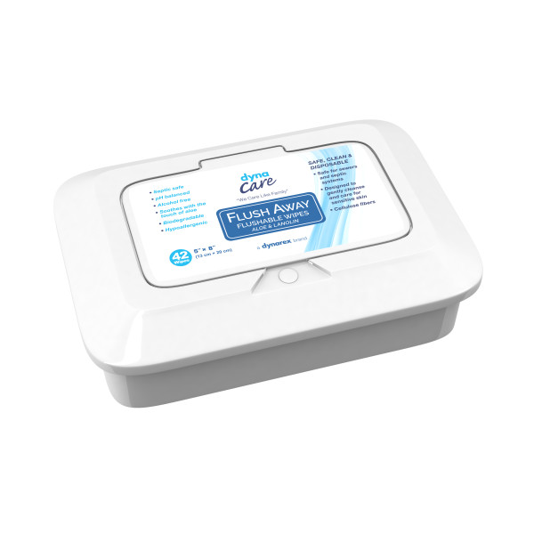 Flushable Wipes (Junior) 5 x 8in – 42 wipes/tub