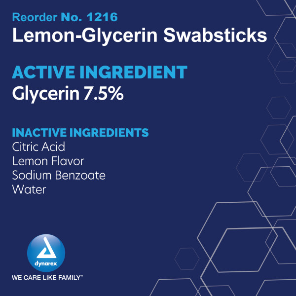 Lemon-Glycerin Swabsticks, 3 swabsticks per packet - Image 3