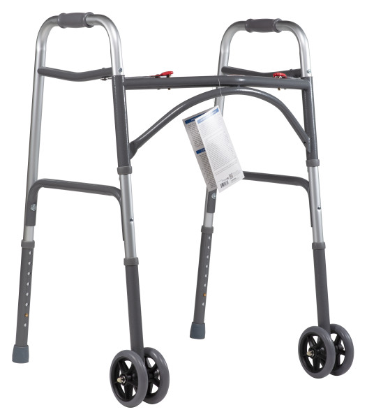 Heavy Duty Bariatric Walker with 5″ Wheels