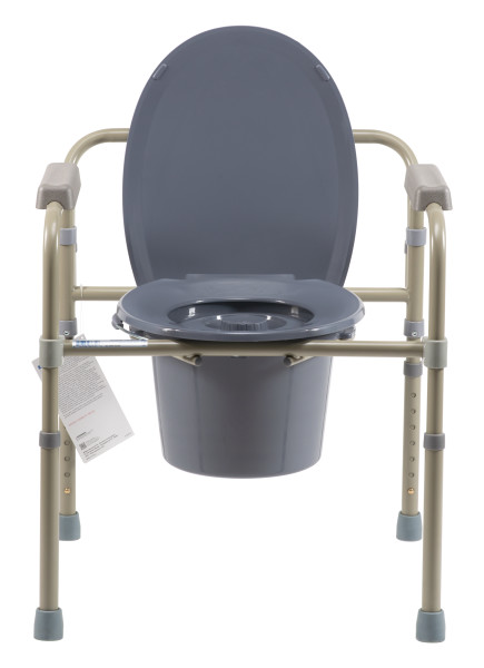 Elongated Folding Bedside Commode - Bulk Packed - Image 3