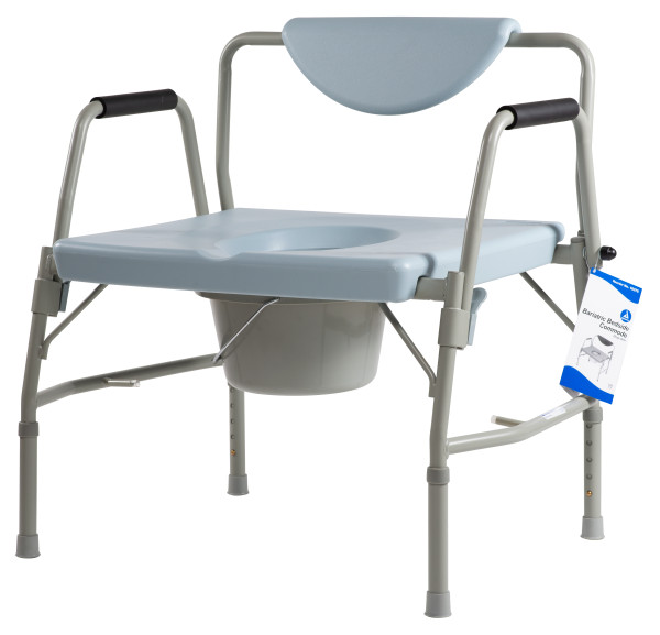 Bariatric Drop Arm Bedside Commode, steel - Image 3