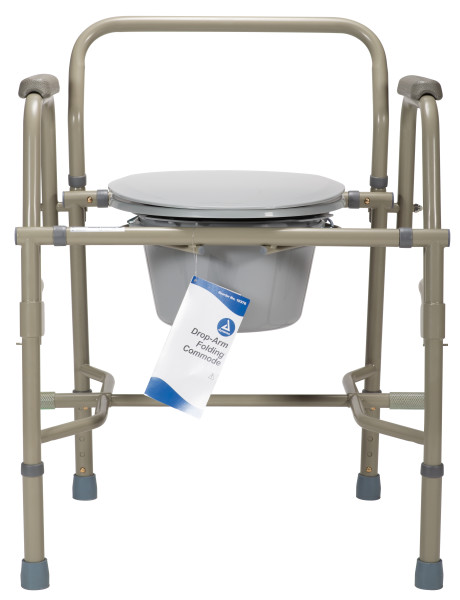 Drop-Arm Folding Commode - Image 2