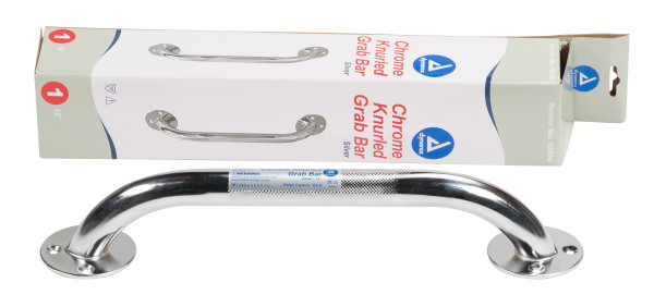 Chrome Knurled Grab Bar - 12", 16",18", 24", 32" - Image 2