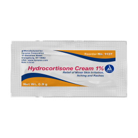 Hydrocortisone Cream 0.9 g foil packet 144/cs