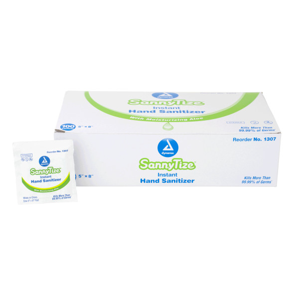 SannyTize Instant Hand Sanitizer – 5 x 8in 100/cs