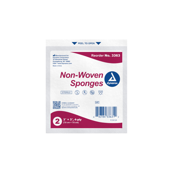 Non-Woven Sponge, Sterile, 2's, 4 Ply - Image 3