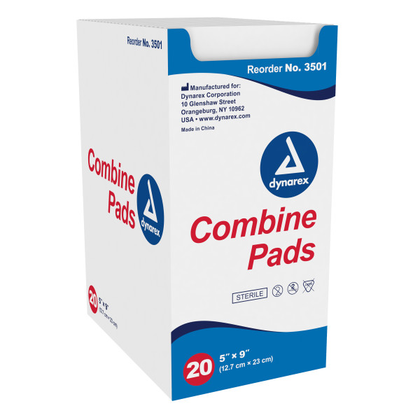 Combine Pads 1/Pouch – Sterile, 5″ x 9″ 20/20/Cs