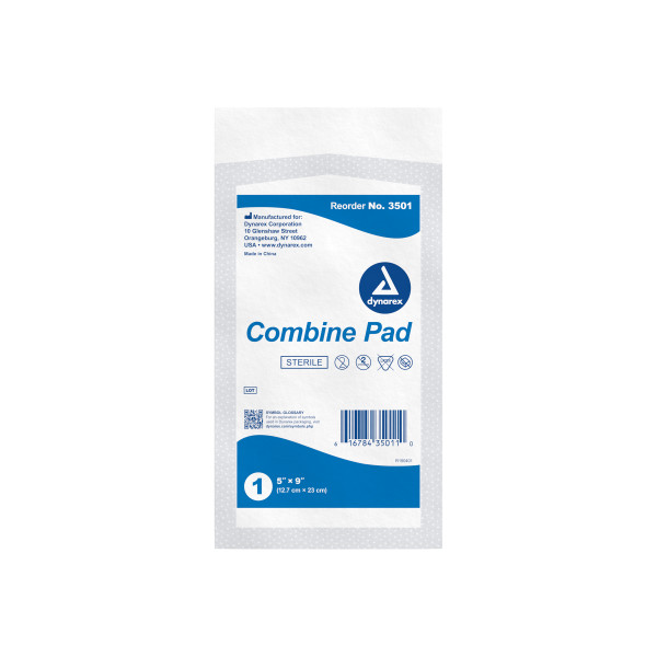 Combine Pads 1/Pouch – Sterile, 5″ x 9″ 20/20/Cs