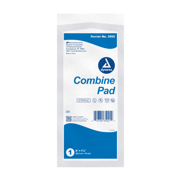 Combine Pads 1/Pouch – Sterile, 8″ x 7 1/2″ 20/12/Cs