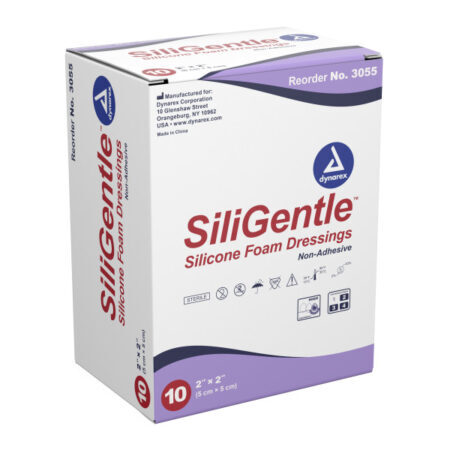 SiliGentle™ Non-Adhesive Silicone Foam Dressings – 10/box