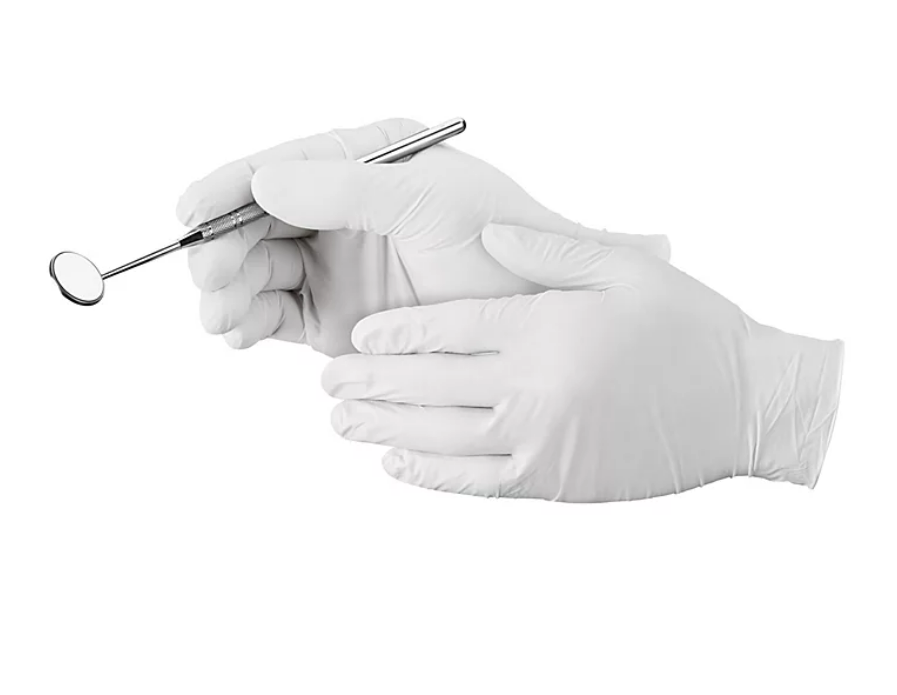 Nitrile Examination Gloves, White, Powder Free X-Small 100 pc/bx