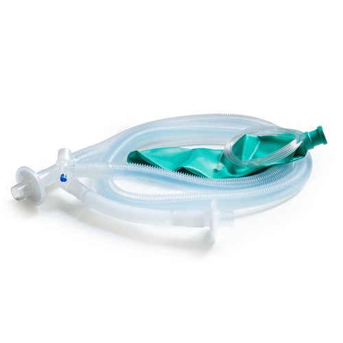 Anesthesia Breathing Circuit Expandable Tube 60 Inch Tube Single Limb 1 Liter Bag Single Use