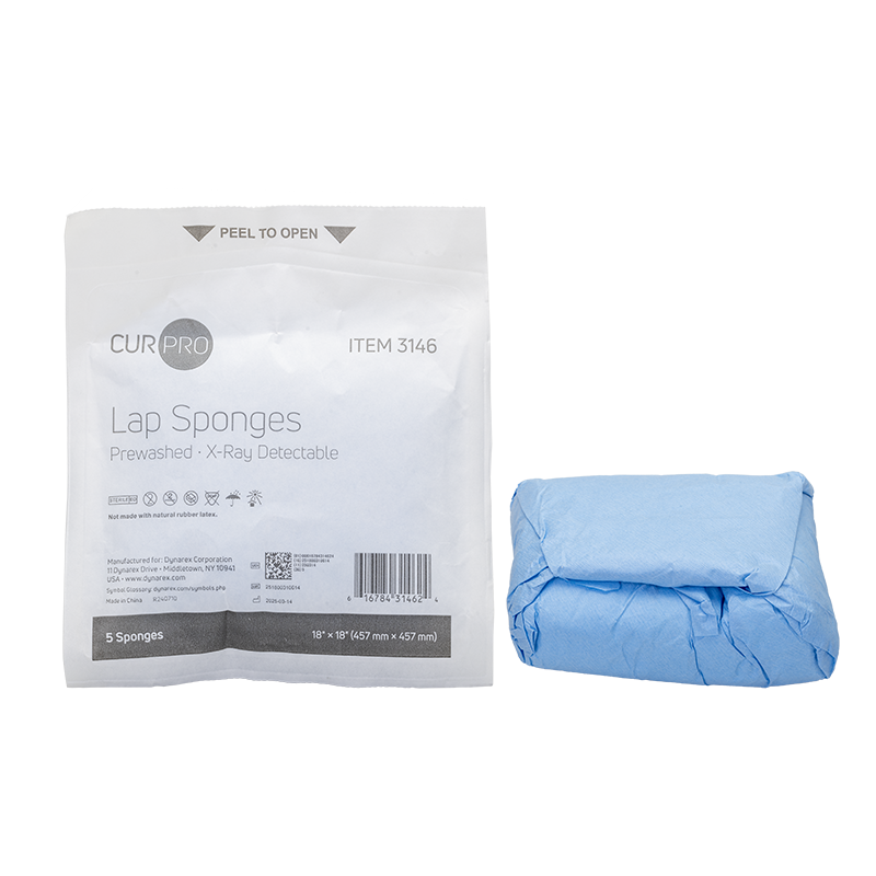 Lap Sponge – Pre-washed – Sterile 18×18 5/Box